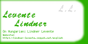 levente lindner business card